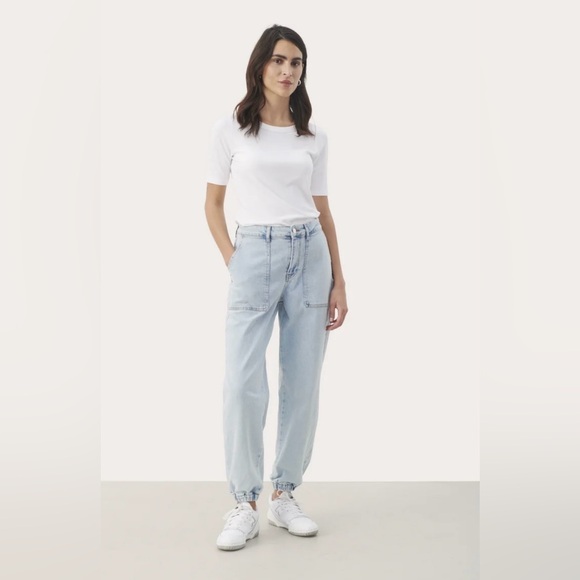 Part Two Copenhagen Light Blue Boyfriend Jeans Size Medium / Large - Picture 2 of 15